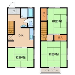 コーポイソベの物件間取画像